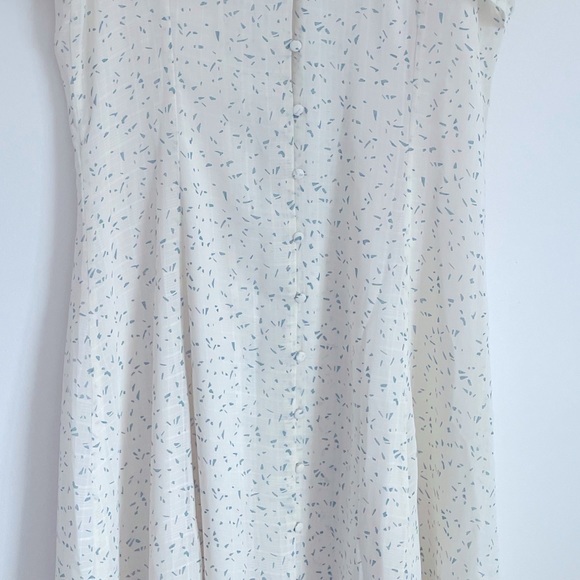 Cream Midi Dress with Teal Speckles - Picture 4 of 4